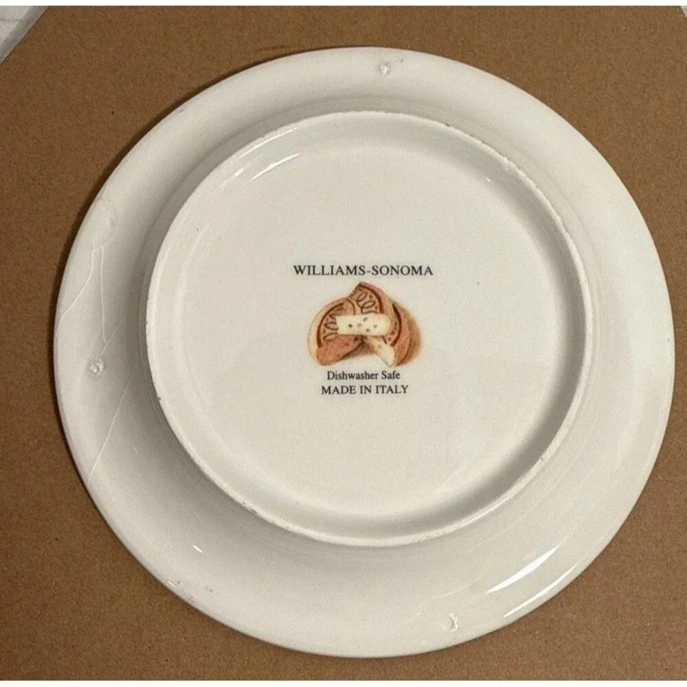 Williams-Sonoma Set of 3 Cheese Appetizer Plates Made In Italy 6.25” Please Read